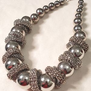 Silver statement necklace